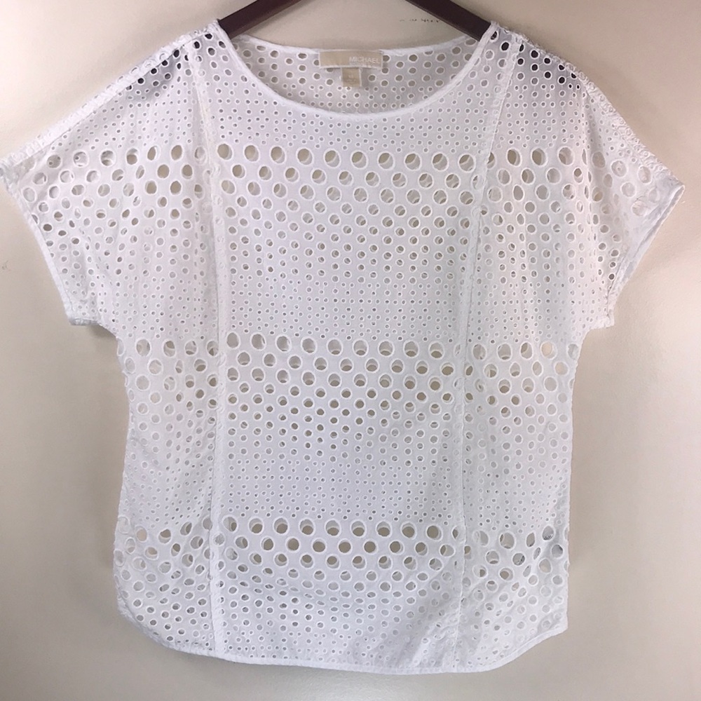 Michael Kors eyelet cotton top